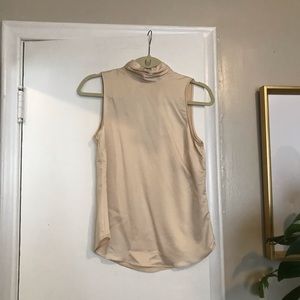 High neck silky shirt